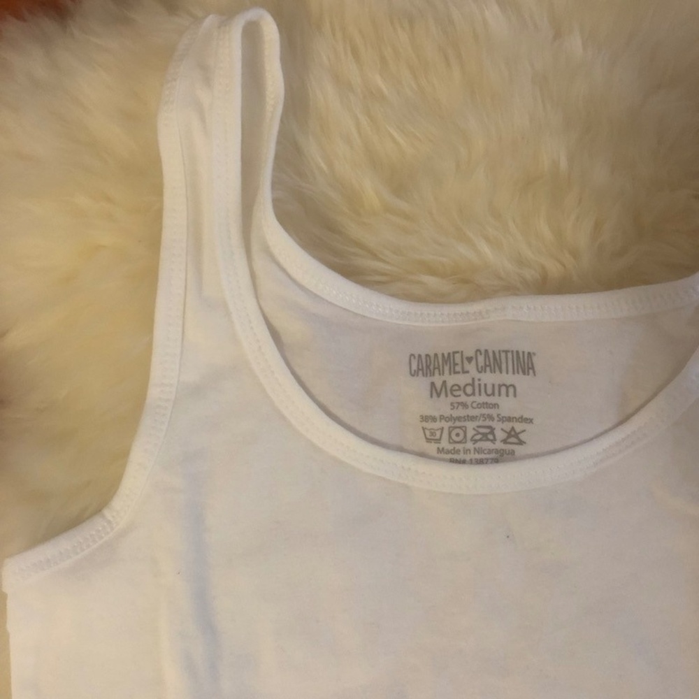 Caramel Cantina Skinny Tank Top White Med